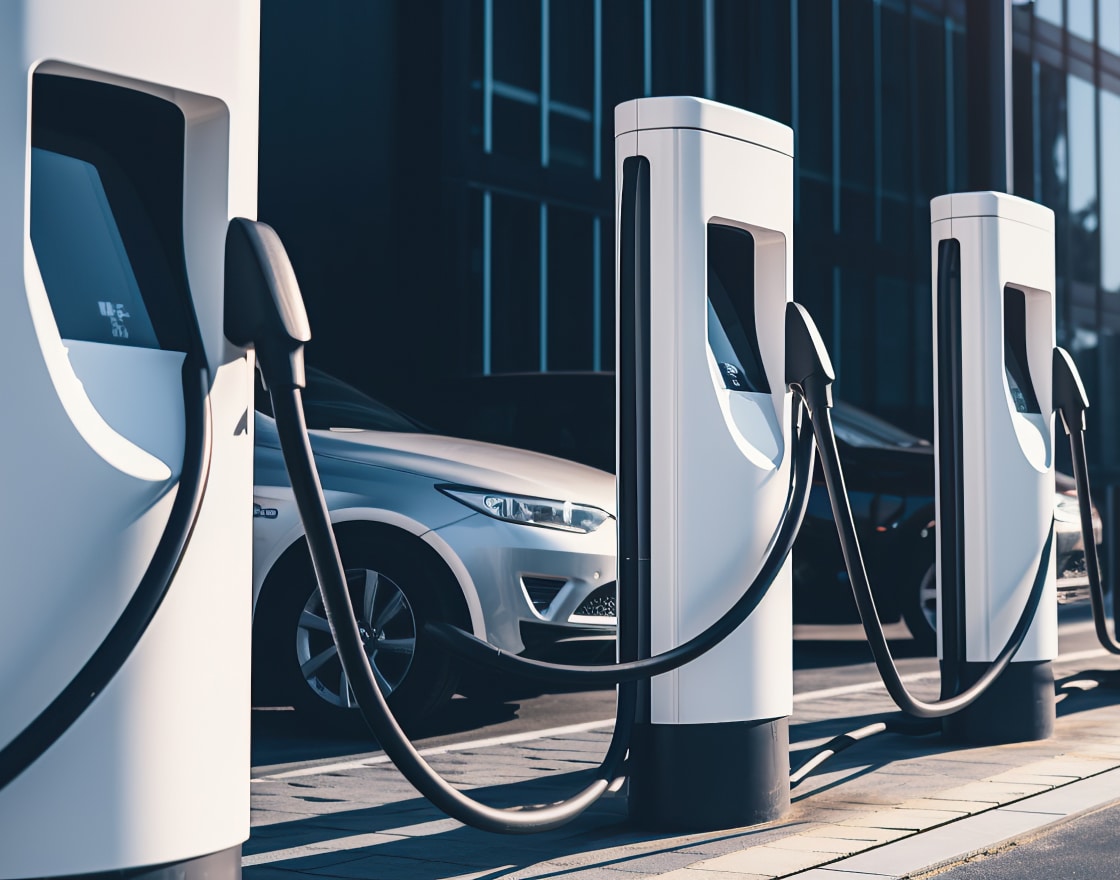 Nowoczesne stacje ładowania pojazdów elektrycznych coraz częściej pojawiają się na miejskich parkingach